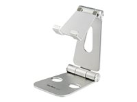 StarTech.com Support pour tablette tactile - Pliable - Pied universel pour tablette / smartphone en aluminium (USPTLSTND) - Socle de bureau pour téléphone portable, tablette - jusqu'à 13" - argent - pour P/N: DK30CHPH USPTLSTND