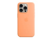 Apple - Coque de protection pour téléphone portable - compatibilité avec MagSafe - silicone - sorbet à l'orange - pour iPhone 15 Pro MT1H3ZM/A