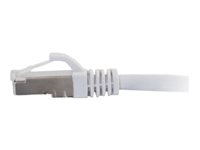 C2G Cat6a Booted Shielded (STP) Network Patch Cable - Cordon de raccordement - RJ-45 (M) pour RJ-45 (M) - 5 m - STP - CAT 6a - moulé, sans crochet, bloqué - blanc 89939