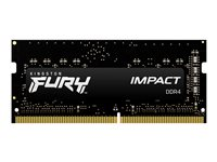 Kingston FURY Impact - DDR4 - module - 32 Go - SO DIMM 260 broches - 3200 MHz / PC4-25600 - CL20 - 1.2 V - mémoire sans tampon - non ECC - noir KF432S20IB/32