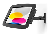 Compulocks iPad Mini 8.3" Bras oscillant Articulé pivotant et boîtier Space - Kit de montage (bras articulé, bras pivotant, enceinte) - pour tablette - verrouillable - aluminium de haute qualité - noir - Taille d'écran : 8.3" - montable sur mur, montable en surface, dessus de comptoir - pour Apple iPad mini (6ème génération) 827B830IPMSB