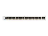 Cisco Catalyst 1300-48P-4X - Commutateur - C3 - Géré - 48 x 10/100/1000 (PoE+) + 4 x 10 Gigabit SFP+ - Montable sur rack - PoE+ (375 W) C1300-48P-4X