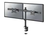 Neomounts FPMA-DCB100D - Kit de montage - pleine action - pour 2 écrans LCD - noir - Taille d'écran : 10"-27" - pinces montables, oeillet, montrable sur bureau FPMA-DCB100DBLACK