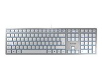 CHERRY KC 6000 SLIM - Clavier - USB - Français - commutateur : CHERRY SX - argent JK-1600FR-1