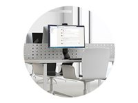 Kensington SmartFit Space-Saving Single Monitor Arm - Kit de montage - inclinaison et rotation - pour moniteur - noir - Taille d'écran : jusqu'à 32 pouces - ordinateur de bureau, pince en forme de C, oeillet, montrable sur bureau K55512WW