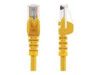 StarTech.com Câble réseau Cat5e UTP sans crochet de 3 m - Cordon Ethernet RJ45 anti-accroc - Câble patch - M/M - Jaune - Cordon de raccordement - RJ-45 (M) pour RJ-45 (M) - 3 m - UTP - CAT 5e - moulé, sans crochet - jaune 45PAT3MYL