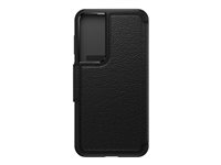 OtterBox Strada Series - Étui à rabat pour téléphone portable - cuir, caoutchouc synthétique - noir ombré - pour Samsung Galaxy S23+ 77-91179