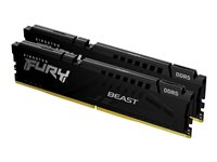 Kingston FURY Beast - DDR5 - kit - 16 Go: 2 x 8 Go - DIMM 288 broches - 6000 MHz / PC5-48000 - CL36 - 1.35 V - mémoire sans tampon - on-die ECC - noir KF560C36BBEK2-16