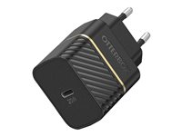 OtterBox - Adaptateur secteur - propulser - 20 Watt - 3 A - Apple Fast Charge, Fast Charge, PD 3.0 (24 pin USB-C) - noir 78-80868