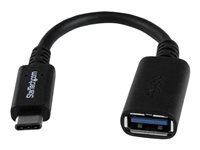 StarTech.com Adaptateur USB 3.0 USB-C vers USB-A - Convertisseur USB Type-C vers USB Type-A - M/F - Adaptateur USB - 24 pin USB-C (M) pour USB type A (F) - USB 3.0 - 15.2 cm - noir - pour P/N: DK31C3HDPD, DK31C3HDPDUE, DKM30CHDPD, DKM30CHDPDUE, PEXUSB312A1C1H, PEXUSB312A2C2V USB31CAADP