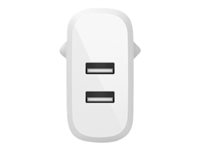 Belkin BOOST CHARGE - Adaptateur secteur - 24 Watt - 2 connecteurs de sortie (USB) - blanc WCD001VF1MWH