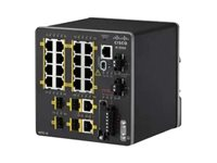 Cisco Industrial Ethernet 2000 Series - Commutateur - Géré - 16 x 10/100 + 2 x SFP Gigabit combiné + 2 x Fast Ethernet SFP - Montage sur rail DIN IE-2000-16TC-G-E