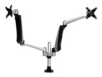 StarTech.com Desk Mount Dual Monitor Arm - Full Motion Articulating Arms - Premium Dual Monitor Stand - For up to 30" (19.8lb/9kg) VESA Mount Monitors - Tool-less Assembly - Steel & Aluminum - Kit de montage (support de montage pour bureau, serre-joint) - pleine action - pour Écran LCD - plastique, aluminium, acier - noir, argent - Taille d'écran : 30" - pour P/N: ACCSMNT, DK30A2DH, DK30C2DAGPD, DK30C2HAGPD, PXT101YUK, TB3DK2DPM2, TB3DK2DPPD ARMDUAL30