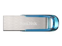SanDisk Ultra Flair - Clé USB - 128 Go - USB 3.0 - bleu SDCZ73-128G-G46B
