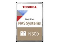 Toshiba N300 NAS - Disque dur - 18 To - interne - 3.5" - SATA 6Gb/s - 7200 tours/min - mémoire tampon : 512 Mo HDWG51JUZSVA