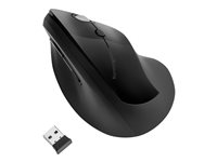 Kensington Pro Fit Ergo Vertical Wireless Mouse - Souris verticale - ergonomique - pour droitiers - 6 boutons - sans fil - 2.4 GHz - récepteur sans fil USB - noir K75501EU