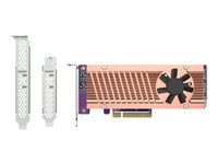 QNAP QM2-2P-384A - Contrôleur de stockage - PCIe 3.0 - profil bas - PCIe 3.0 x8 - pour QNAP QGD-1600 QM2-2P-384A