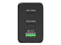 PORT Connect - Adaptateur secteur - technologie GaN - 65 Watt - 3.25 A - PD 3.0, QC 3.0 - 2 connecteurs de sortie (USB type A, 24 pin USB-C) - Europe 900106-EU