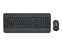 Logitech Signature MK650 Combo for Business - Ensemble clavier et souris - sans fil - Bluetooth LE - AZERTY - Français - graphite 920-010995