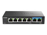 D-Link DMS 107 - Commutateur - non géré - 5 x 10/100/1000 + 2 x 2.5GBase-T - de bureau, fixation murale DMS-107/E