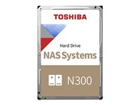 Toshiba N300 NAS - Disque dur - 8 To - interne - 3.5" - SATA 6Gb/s - 7200 tours/min - mémoire tampon : 256 Mo HDWG480UZSVA