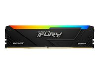 Kingston FURY Beast RGB - DDR4 - module - 16 Go - DIMM 288 broches - 3200 MHz / PC4-25600 - CL16 - 1.35 V - mémoire sans tampon - non ECC - noir KF432C16BB2A/16