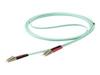 StarTech.com 10 m OM4 LC to LC Multimode Duplex Fiber Optic Patch Cable- Aqua - 50/125 - Fiber Optic Cable - 40/100Gb - LSZH (450FBLCLC10) - Cordon de raccordement - LC multi-mode (M) pour LC multi-mode (M) - 10 m - fibre optique - duplex - 50 / 125 microns - OM4 - turquoise 450FBLCLC10