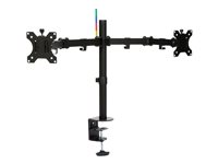 Kensington SmartFit Ergo Dual Extended Monitor Arm - Kit de montage - bras réglable - pour 2 moniteurs - métal - noir - Taille d'écran : jusqu'à 32 pouces - ordinateur de bureau, pince en forme de C, oeillet, montrable sur bureau K55409WW