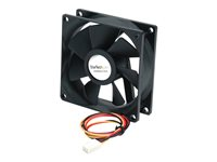 StarTech.com Ventilateur PC Silencieux à Double Roulement à Billes - Alimentation TX3 - 80 mm - 1x Molex TX3 Femelle - Kit de ventilation pour ordinateur - 80 mm FAN8X25TX3L