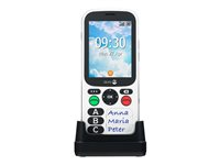 DORO 780X - 4G téléphone de service - double SIM - RAM 512 Mo / Mémoire interne 4 Go - microSD slot - Écran LCD - 320 x 240 pixels - noir, blanc 7982