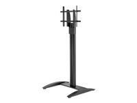 Peerless Flat Panel Stand SS560F - Pied (base plate, colonne, adaptateur VESA) - pour écran plat - aluminium, acier laminé à froid, résine époxyde fondue - noir - Taille d'écran : 32"-75" - posé sur le sol SS560F