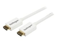 StarTech.com Câble HDMI haute vitesse Ultra HD 4k x 2k de 3m - Cordon HDMI vers HDMI CL3 pour installation murale - M/M - Blanc - Câble HDMI - HDMI mâle pour HDMI mâle - 3 m - double blindage - blanc HD3MM3MW