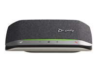Poly Sync 20+ - Haut-parleur intelligent - Bluetooth - sans fil, filaire - USB-A - noir, argent - certifié Zoom, Certifié pour Microsoft Teams 772C6AA