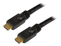 StarTech.com Câble HDMI haute vitesse de 15 m - 4K 30 - Aucun amplificateur de signal requis - HDMI vers HDMI - M/M - Noir - Plaqués or - Câble HDMI - HDMI mâle pour HDMI mâle - 15 m - blindé - noir HDMM15M