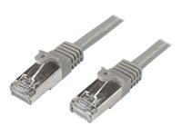 StarTech.com Câble réseau Cat6 blindé SFTP sans crochet de 2m - Cordon Ethernet RJ45 anti-accroc - Câble patch Mâle / Mâle - Gris - Cordon de raccordement - RJ-45 (M) pour RJ-45 (M) - 2 m - SFTP - CAT 6 - moulé, sans crochet - gris N6SPAT2MGR