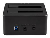 StarTech.com Dual-Bay USB 3.0 to SATA Hard Drive Docking Station, USB Hard Drive Dock, External 2.53.5 SATA IIIIII, SSDHDD Docking Station, Hot-Swap Hard Drive Bays - Top-Loading - Station d'accueil HDD - baies : 2 - 2.5", 3.5" - SATA 6Gb/s - USB 3.0 - noir - pour P/N: SVA12M5NA SDOCK2U33V