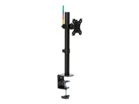 Kensington SmartFit Ergo Single Monitor Arm - Kit de montage - bras réglable - pour moniteur - noir - Taille d'écran : jusqu'à 34 pouces - ordinateur de bureau, pince en forme de C, oeillet, montrable sur bureau K55411WW