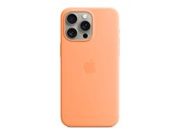 Apple - Coque de protection pour téléphone portable - compatibilité avec MagSafe - silicone - sorbet à l'orange - pour iPhone 15 Pro Max MT1W3ZM/A