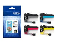 Brother - pack de 4 - noir, jaune, cyan, magenta - original - cartouche d'encre LC424VAL